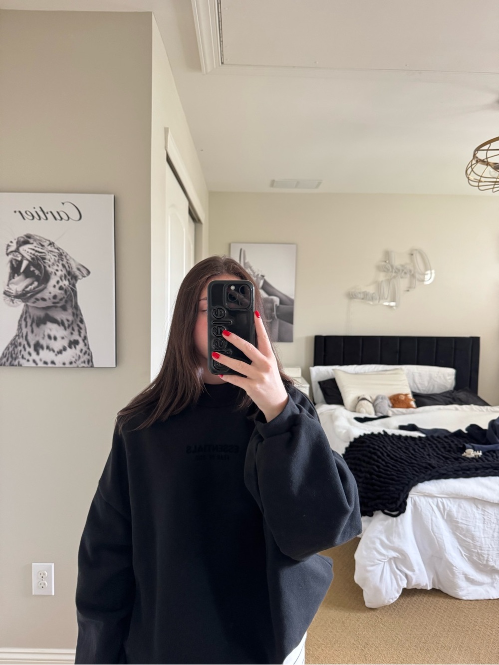 Essentials Fear of God Black Hoodie